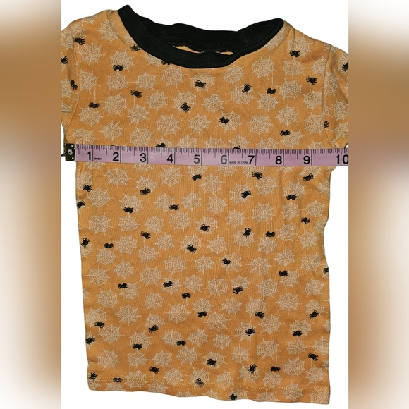Burt’s Bees Kids Halloween Spider Pajamas Orange Black Organic Cotton Sz 3T - Picture 9 of 15